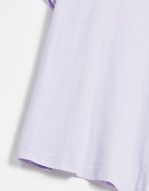 Weekday Huge cotton oversized t-shirt dress in lilac - PURPLE, 3 of 4