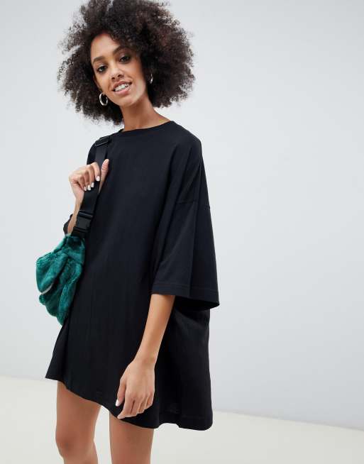 Tee shirt best sale dress black