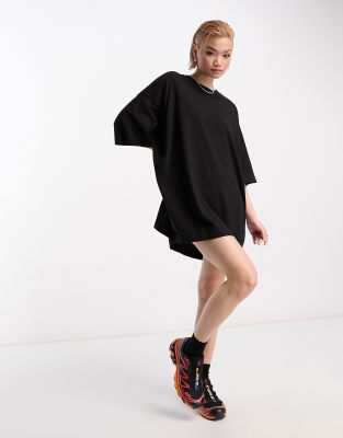 Weekday Huge Exclusive T-shirt Dress In Black