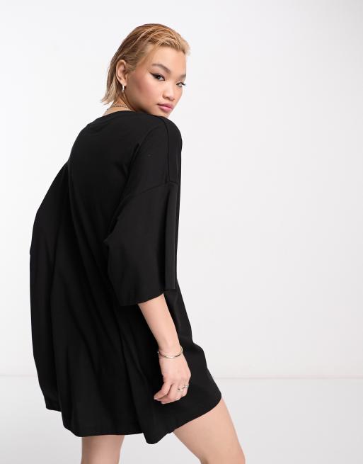 Black t shop shirt dress asos