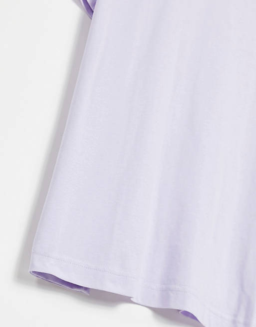  Weekday Huge organic cotton oversized t-shirt dress in lilac 
