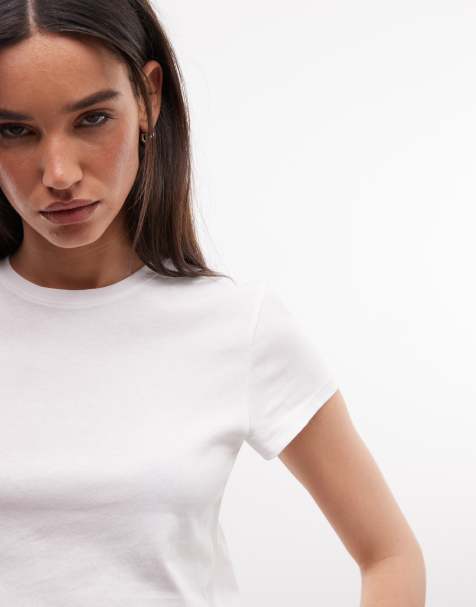 Weekday - Hvid baby-T-shirt i 90'er-stil - view 1