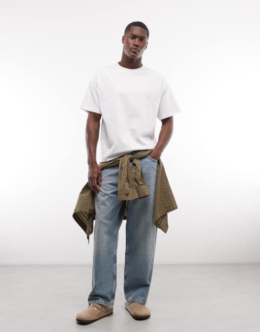 Weekday - Hvid oversized T-shirt i kraftig jersey med firkantet pasform, 2 af 5