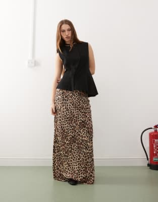Weekday Ibis Asymmetric Peplum Top With Concealed Buttons In Black