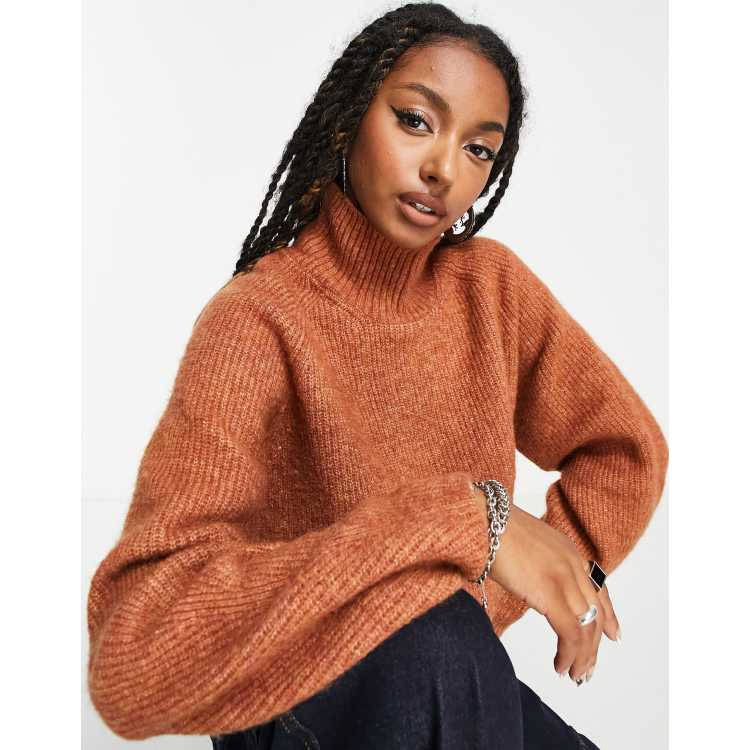 Rust 2024 turtleneck sweater