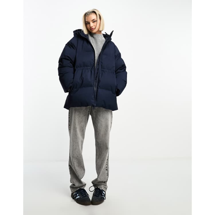 Cinched waist puffer outlet coat