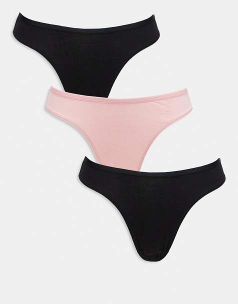 Weekday Inez 3-pack briefs in black and pink - view 1