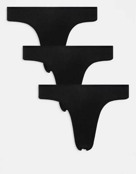 Weekday Inez 3-pack briefs in black - view 1