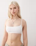 [Weekday] Weekday Inez soft scoop bra in white XS White