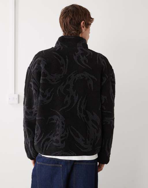 Weekday – Jacke aus Jacquard-Flor in Schwarz, 3 von 5