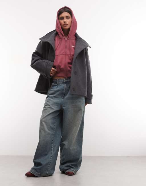 Weekday Jacke aus Wollmix mit Stehkragen in Grau meliert, 2 von 4