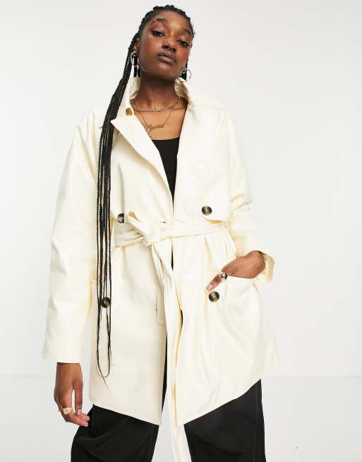 Short cream outlet coat