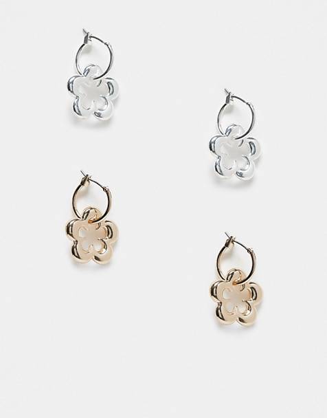 Boucles d'oreilles pendantes en forme de heurtoir de porte en forme de trapèze Doré 