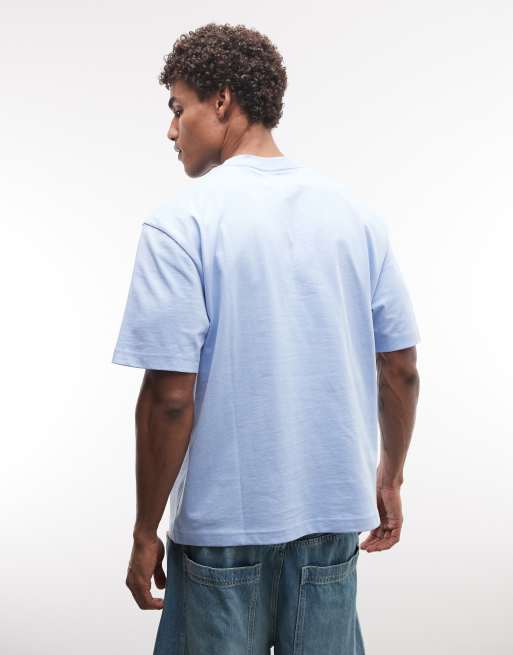 Weekday – Jasnoniebieski T-shirt o luźnym kroju, 5 z 5