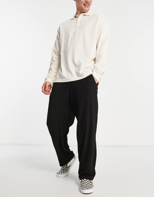 Weekday – Jay – Legere Jersey-Hose in Schwarz