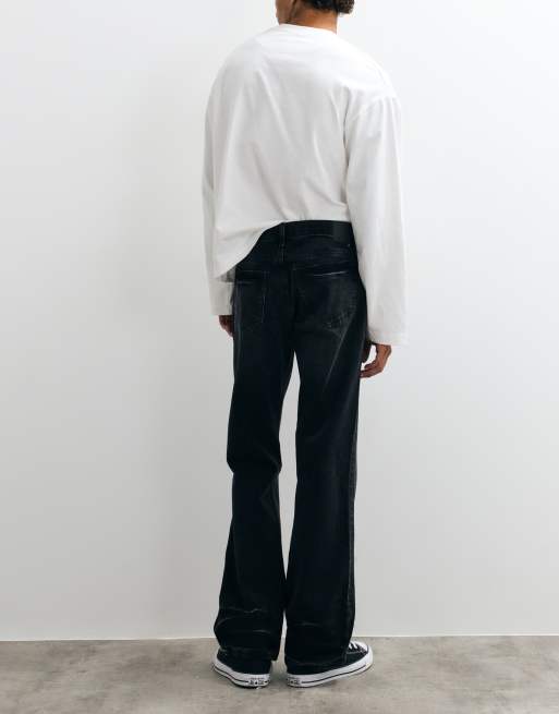 Weekday jean bootcut droit taille basse noir, 3 de 5