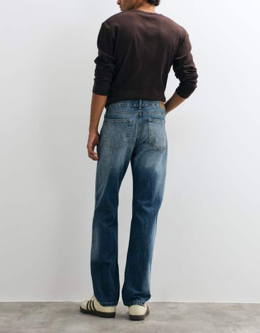 Weekday jean droit taille basse délavé bleu, 2 de 5