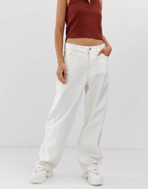 Jean blanc taille on sale basse