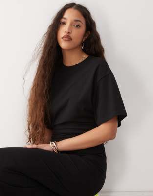 Weekday Jersey Maxi Dress With Ruched Side Detail