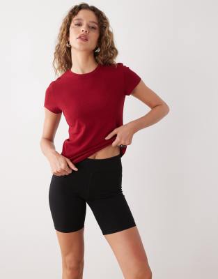 Weekday Jersey Shorts In Black