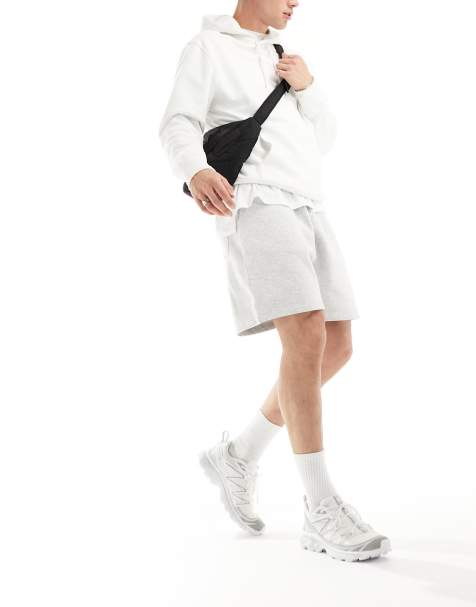 Weekday jersey shorts in grey melange - view 1