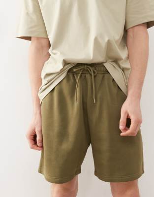 Weekday Jersey Shorts In Green