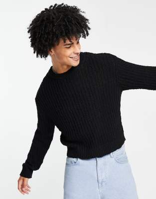 Weekday – Jesper – Strickpullover in Schwarz