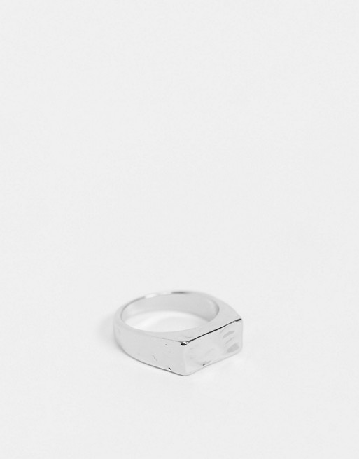 Weekday Jessica signet ring in silver