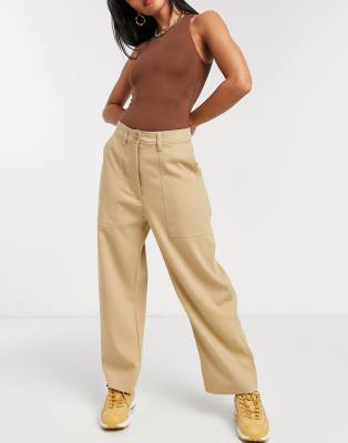 wide leg trousers with belt loops
