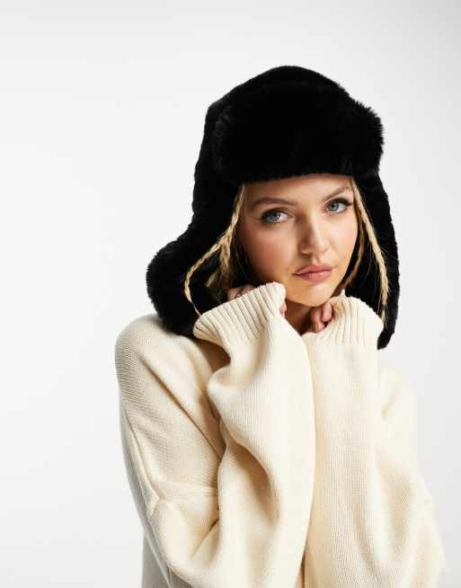 Weekday - Joanna - Cappello stile colbacco in pelliccia sintetica nero