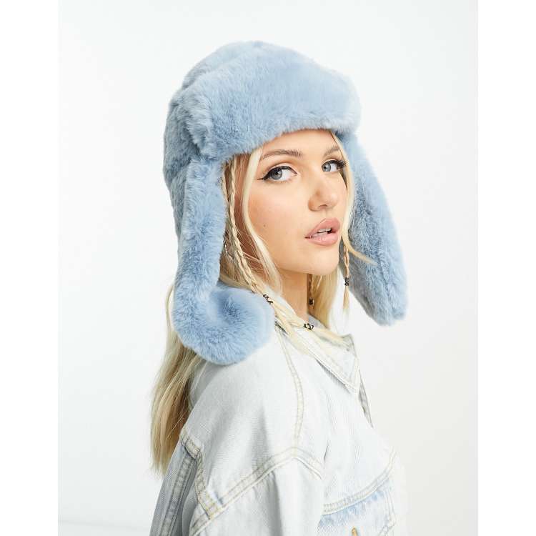 Blue cheap trapper hat