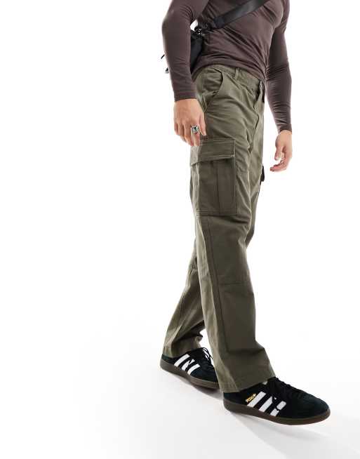 Khaki Loose Fit Cargo Pant