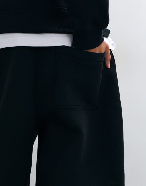 Weekday jogger in tessuto effetto scuba con gamba bombata e fondo elasticizzato nero, 4 di 5