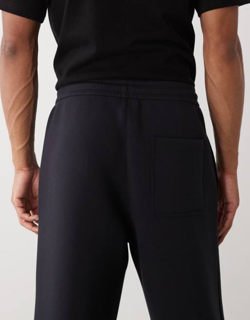 Weekday - Joggers a fondo ampio blu navy scuro in tessuto effetto scuba, 5 di 5