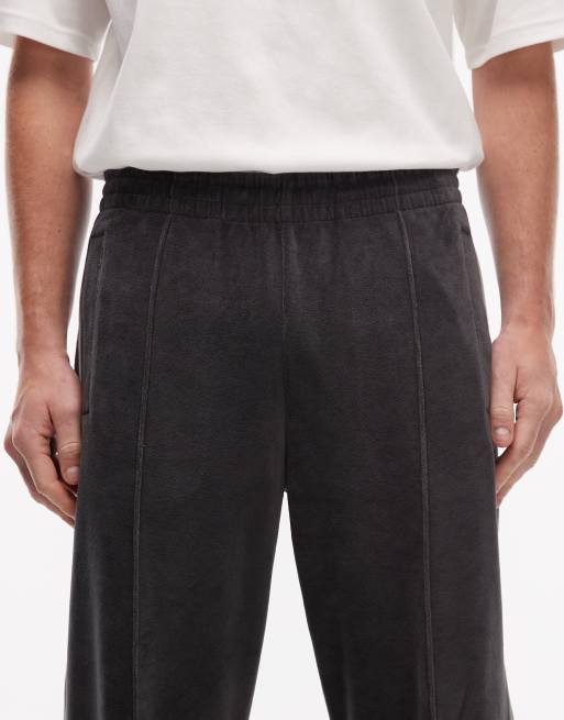 Weekday - Joggers in velour grigio scuro in coordinato, 4 di 5