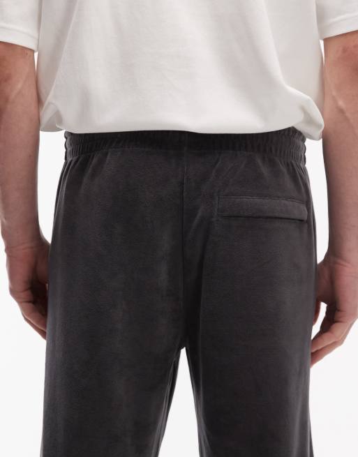 Weekday - Joggingbroek van velours in donkergrijs, deel van co-ord set, 5 van 5
