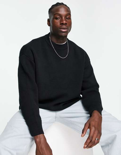 Oversized black 2025 jumper mens