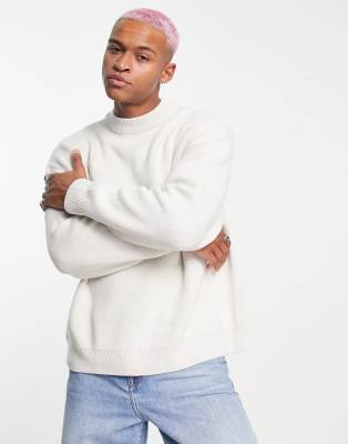 Weekday john oversized jumper in off white - ASOS Price Checker