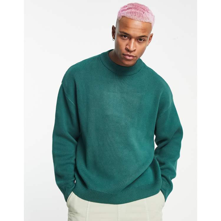 Weekday John oversized sweater in green ASOS