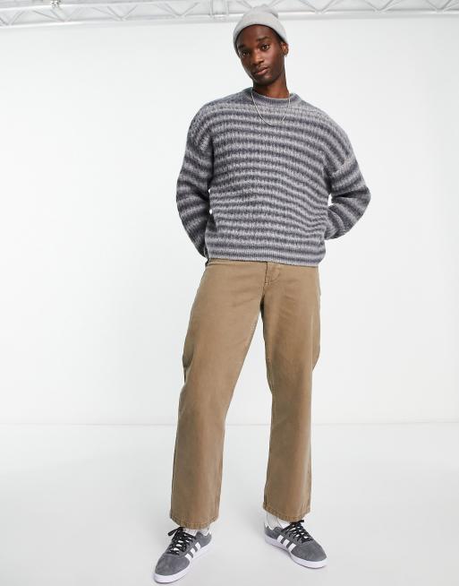 Weekday - John - Oversized trøje med striber i grå, 2 af 4