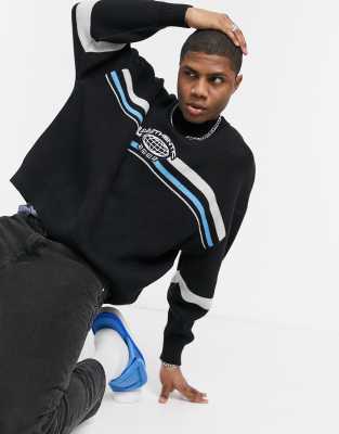 Weekday John Sweater In Black Color Block ModeSens