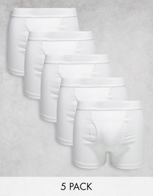 Weekday Johnny 5 Pack Boxer Set In White