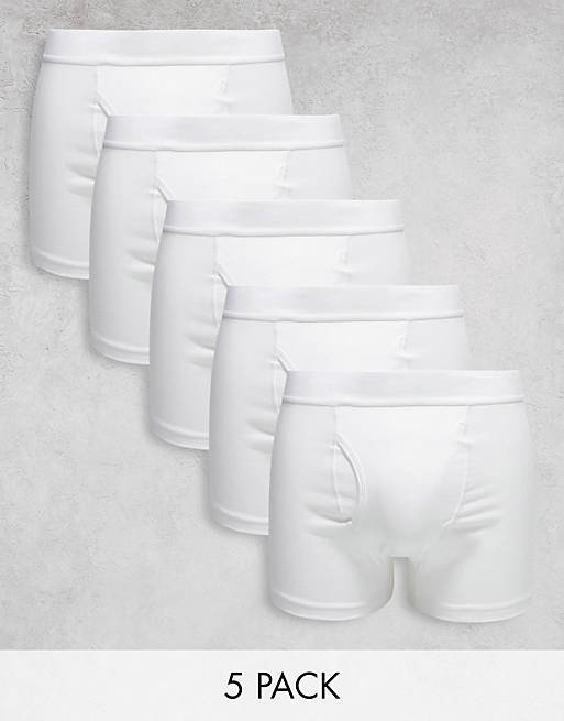 Weekday Johnny 5 pack boxers set in white