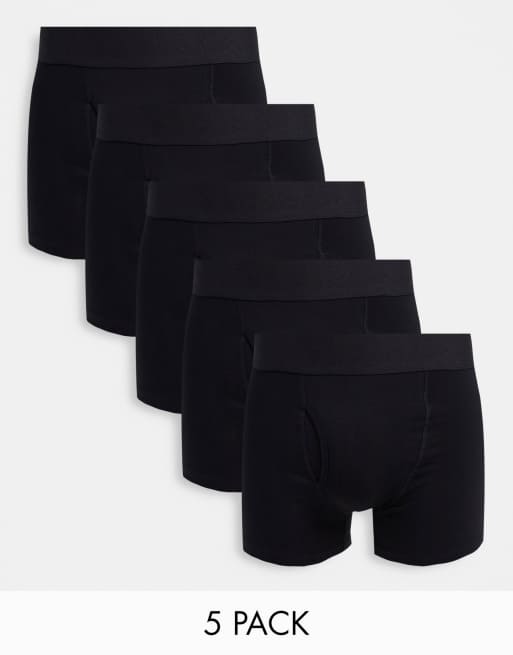 Weekday - Johnny - 5-pak sorte boksershorts