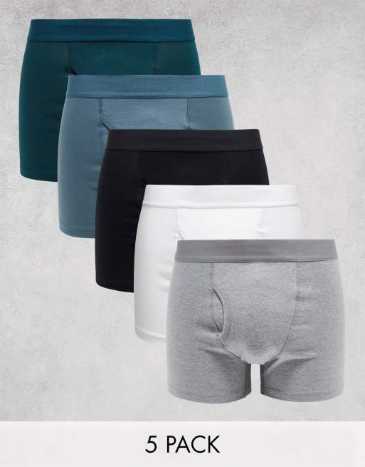 Weekday - Johnny - Confezione da 5 paia di boxer multicolore