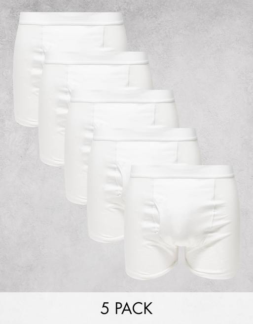 Weekday - Johnny - Lot de 5 boxers - Blanc