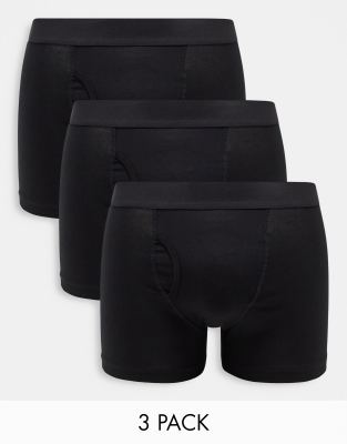 Weekday – Johnny – Svarta boxerhorts i 3-pack - view 1