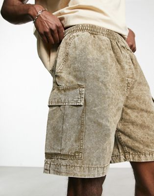 Weekday joshua cargo shorts in khaki