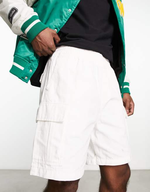 White cargo outlet shorts