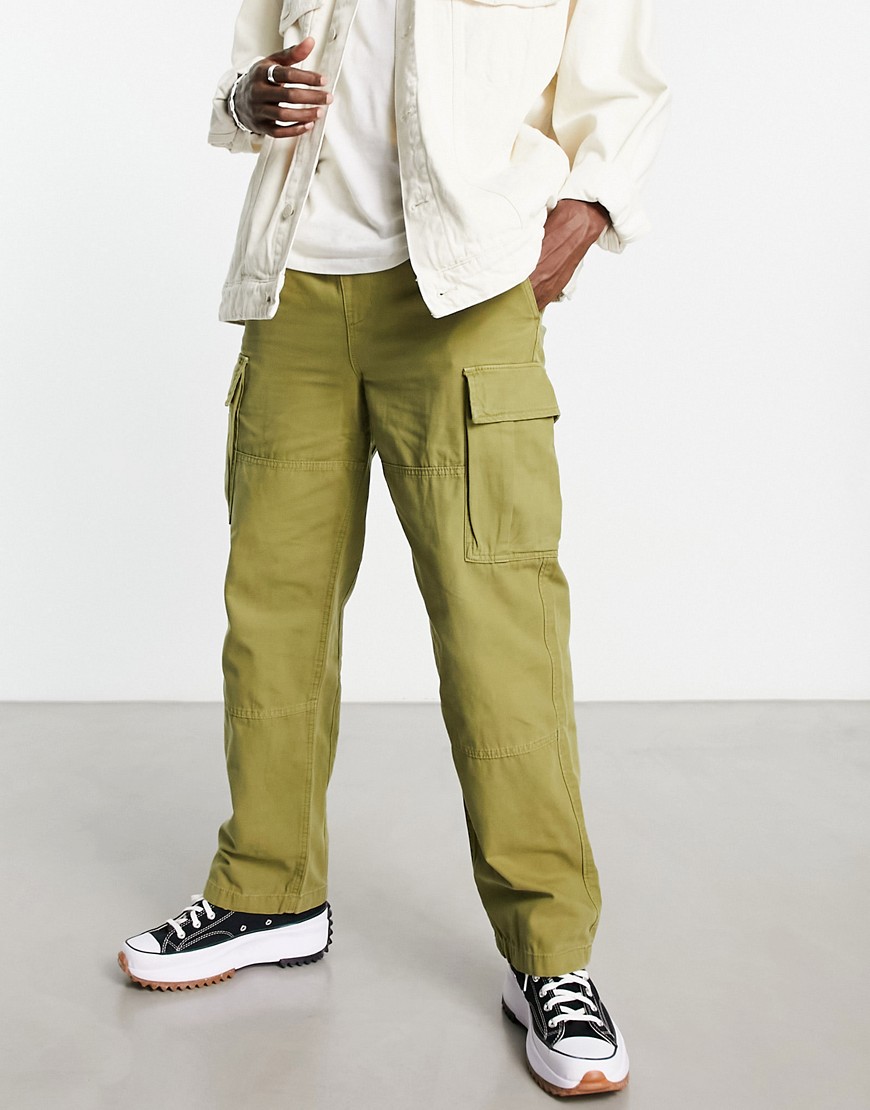 Weekday joshua cargo trouser in khaki-Green